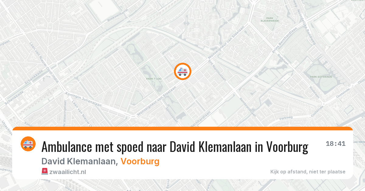 Ambulance met spoed naar David Klemanlaan in Voorburg — 10 jun 2026
