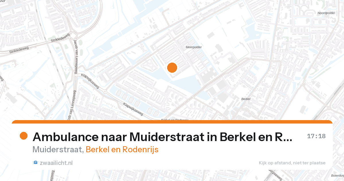 Ambulance naar Muiderstraat in Berkel en Rodenrijs — 23 jun 2026