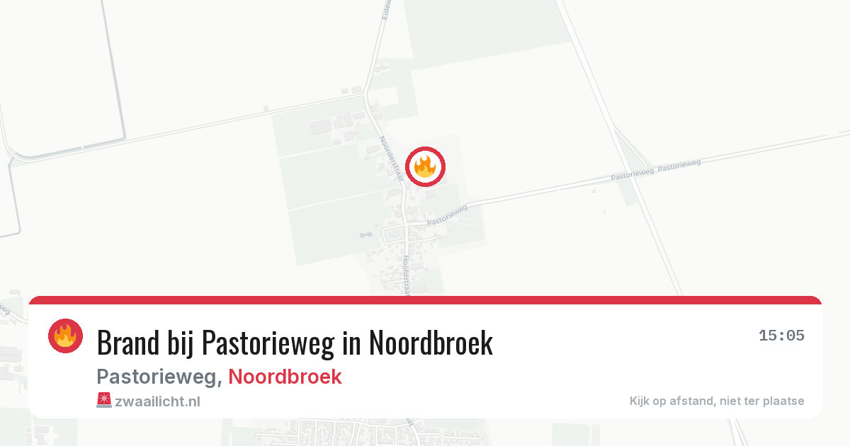 Brand bij Pastorieweg in Noordbroek — 23 jan 2026