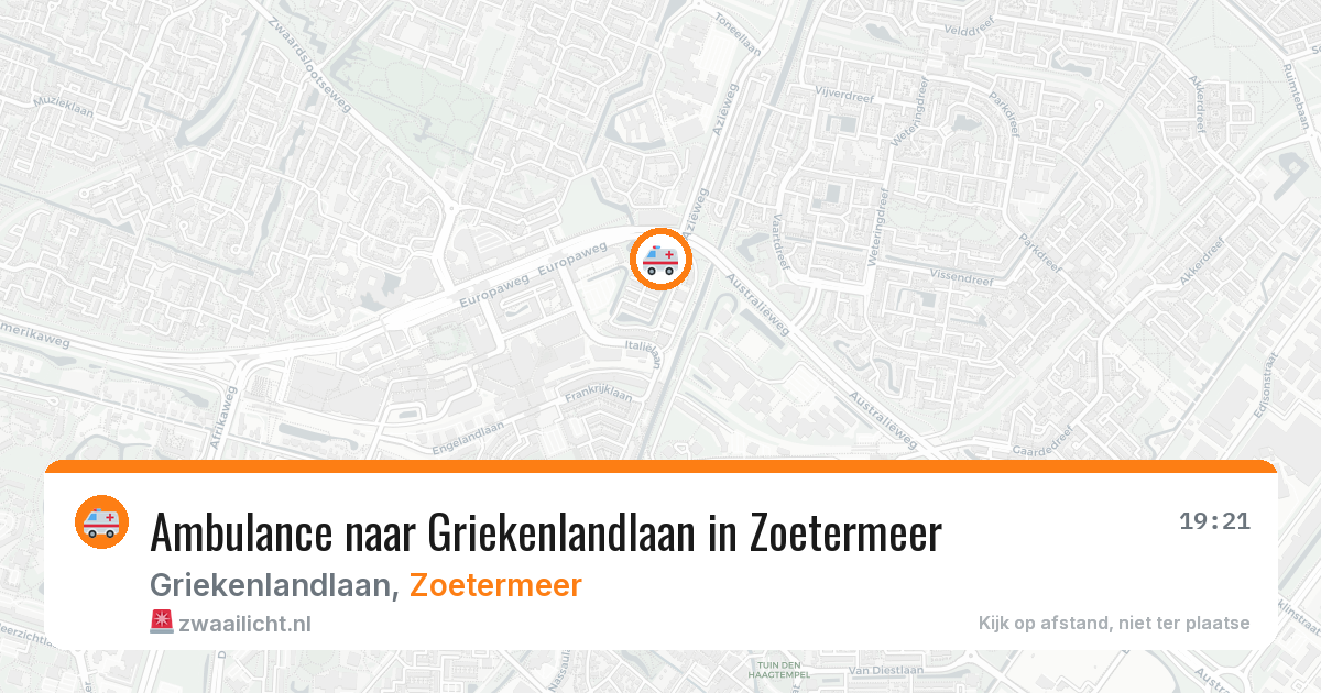 Ambulance naar Griekenlandlaan in Zoetermeer — 6 jun 2026