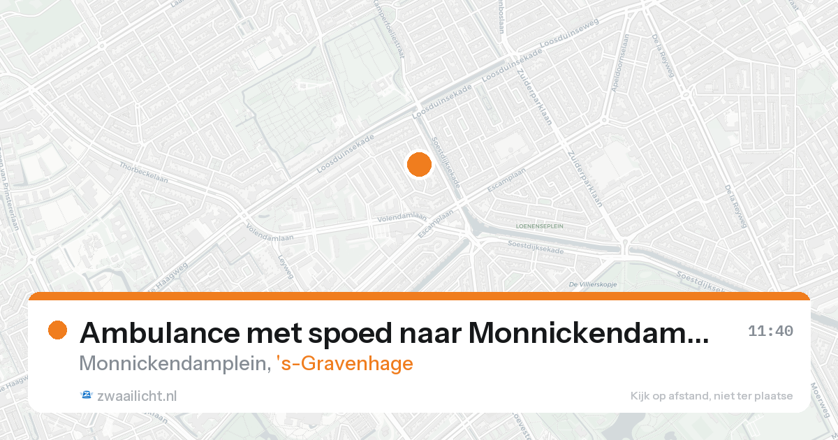 Ambulance met spoed naar Monnickendamplein in 's-Gravenhage — 22 aug 2026