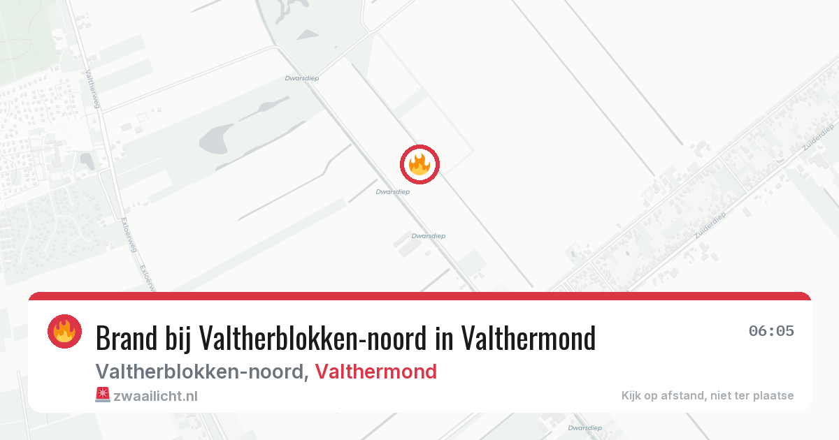 Brand bij Valtherblokken-noord in Valthermond — 20 jun 2026