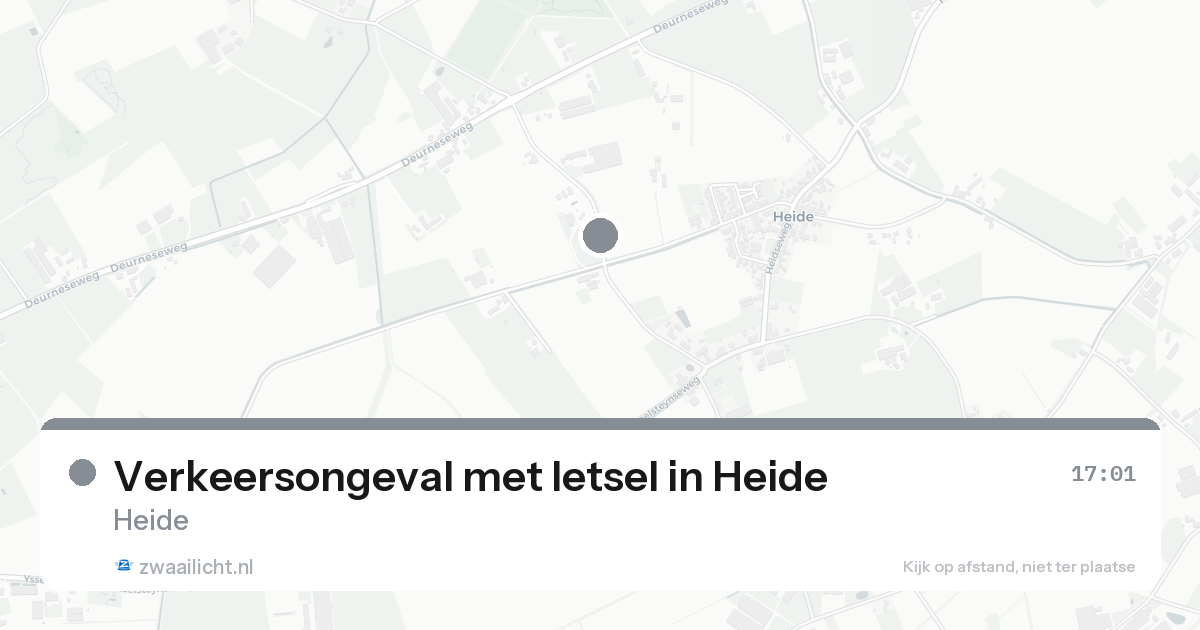 Verkeersongeval met letsel in Heide — 16 aug 2026