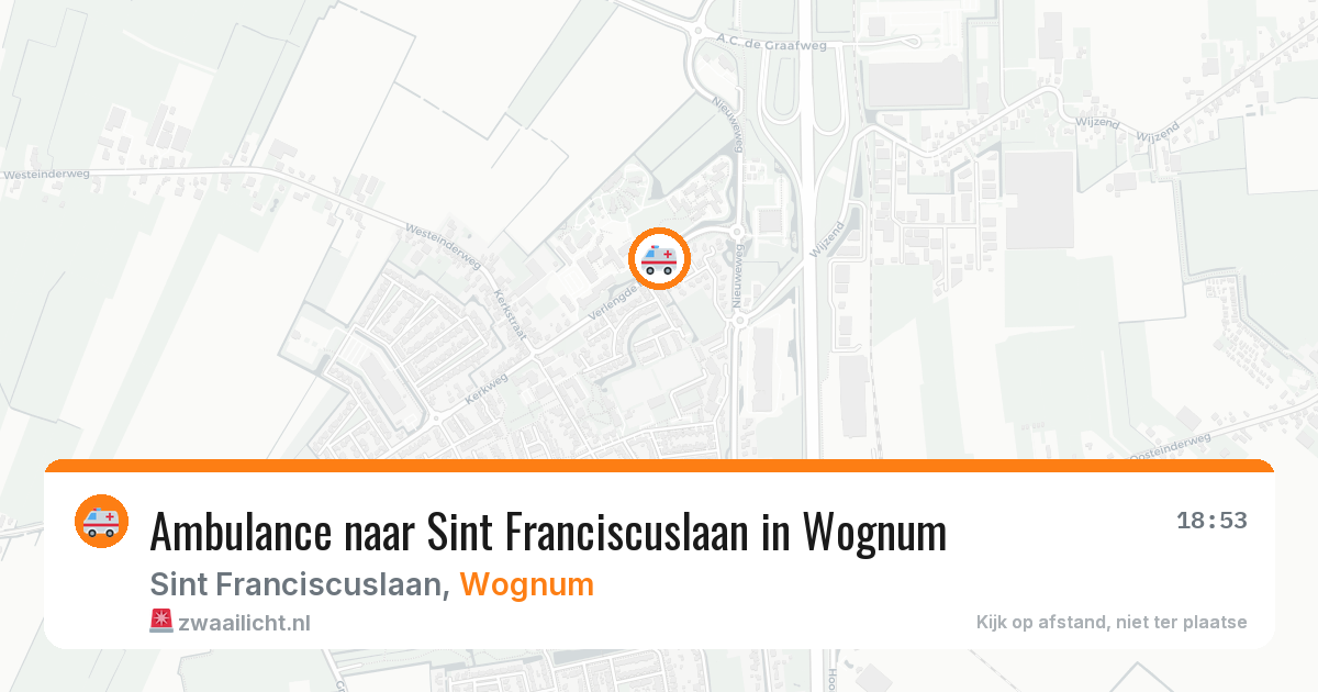 Ambulance naar Sint Franciscuslaan in Wognum — 22 jul 2026