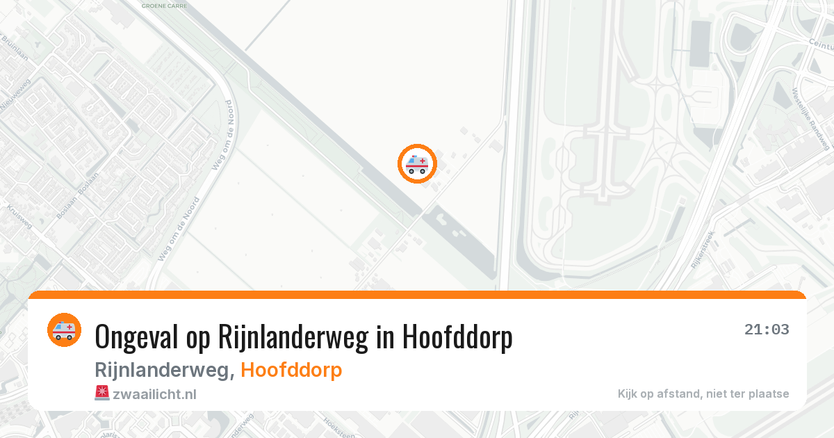 Ongeval op Rijnlanderweg in Hoofddorp — 6 mei 2026