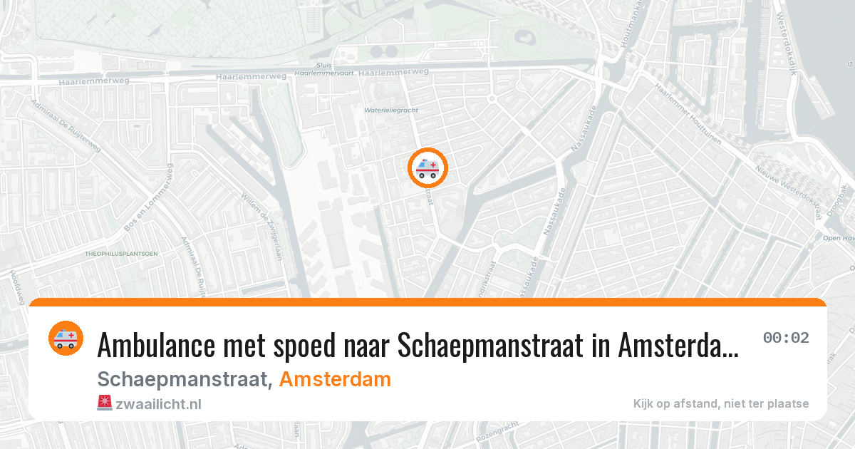 Ambulance met spoed naar Schaepmanstraat in Amsterdam — 20 jun 2026