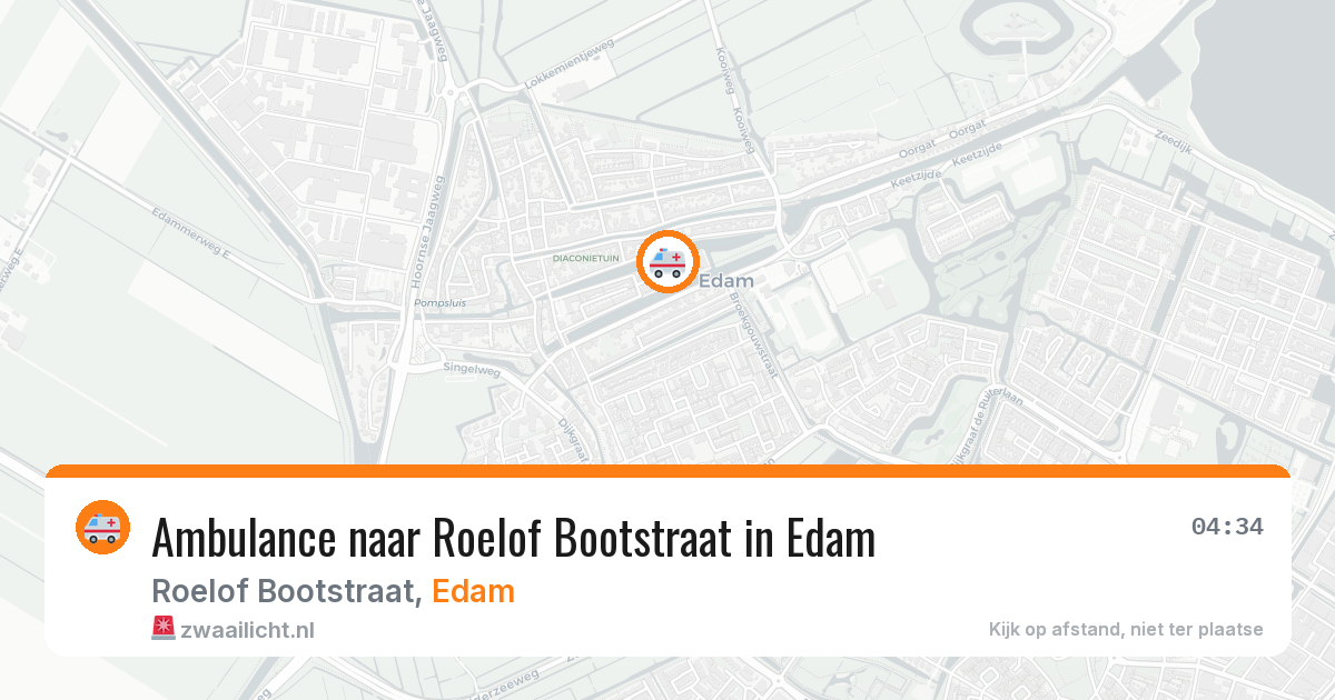 Ambulance naar Roelof Bootstraat in Edam — 30 mrt 2026