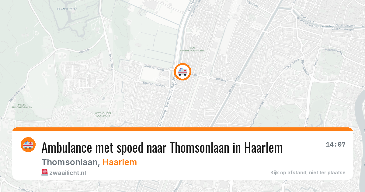 Ambulance met spoed naar Thomsonlaan in Haarlem — 24 jun 2026