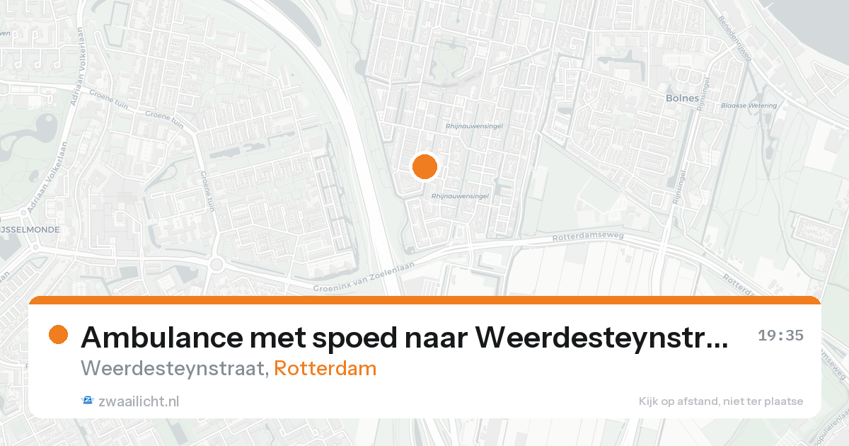 Ambulance met spoed naar Weerdesteynstraat in Rotterdam — 5 jun 2026