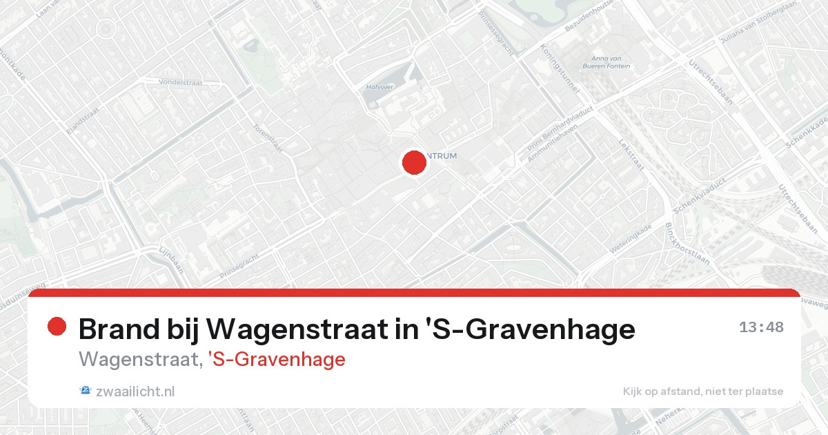 Brand bij Wagenstraat in 'S-Gravenhage — 15 aug 2026