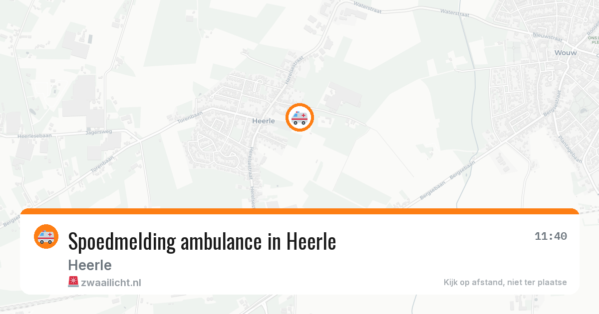 Spoedmelding ambulance in Heerle — 11 aug 2026