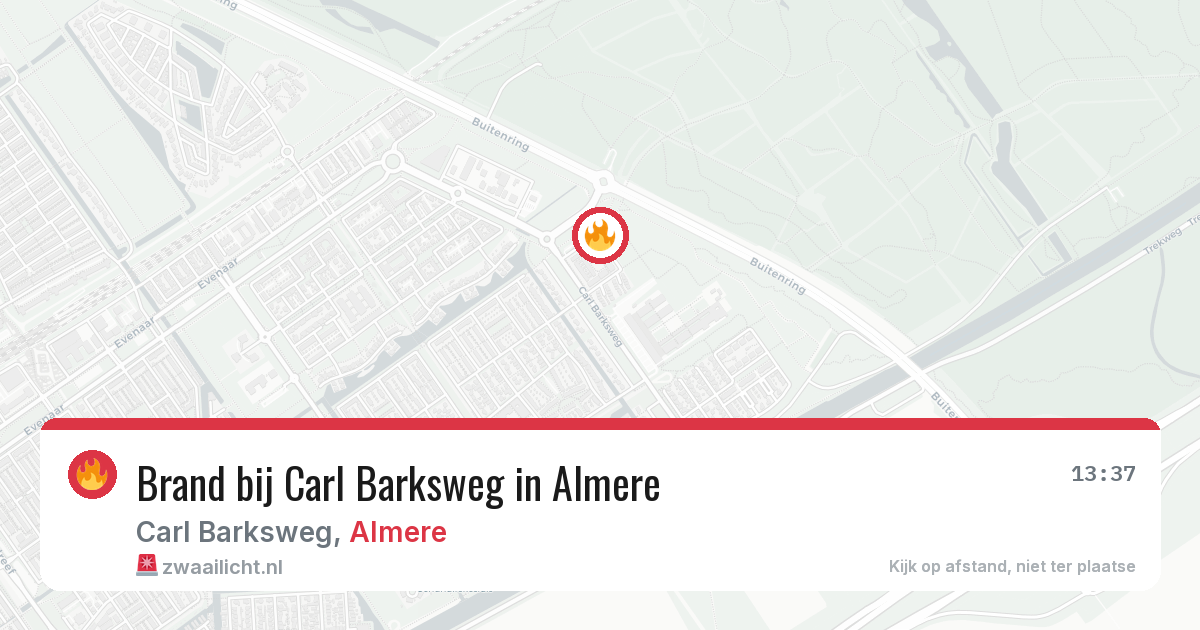 Brand bij Carl Barksweg in Almere — 4 jul 2026