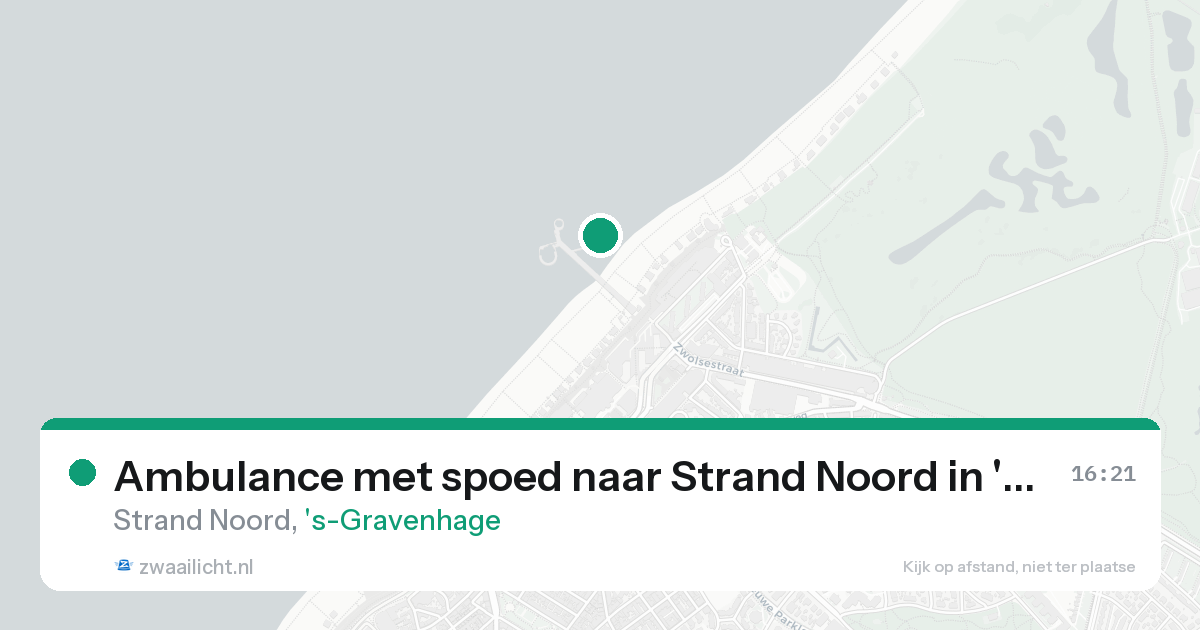 Ambulance met spoed naar Strand Noord in 's-Gravenhage — 16 aug 2026