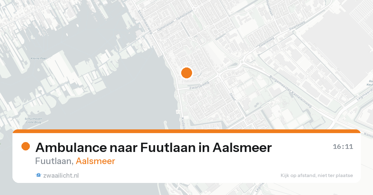 Ambulance naar Fuutlaan in Aalsmeer — 24 aug 2026