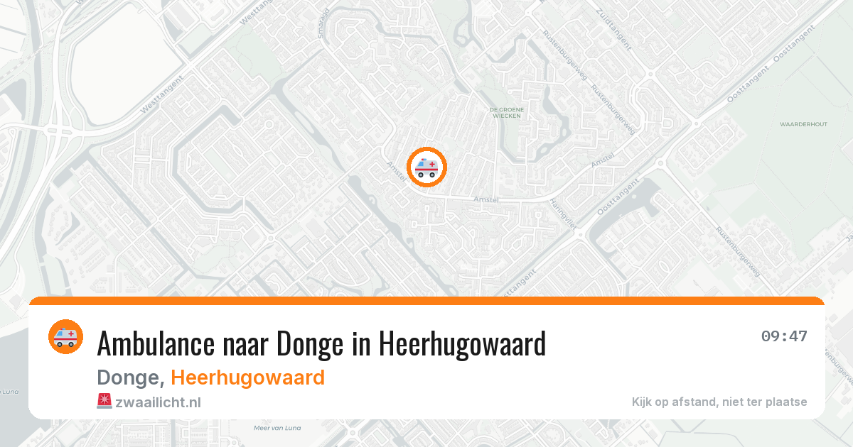 Ambulance naar Donge in Heerhugowaard — 12 aug 2026