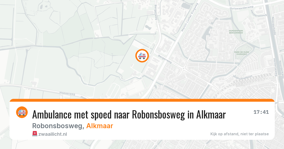 Ambulance met spoed naar Robonsbosweg in Alkmaar — 13 mei 2026