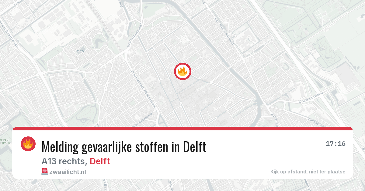 Melding gevaarlijke stoffen in Delft — 2 apr 2026