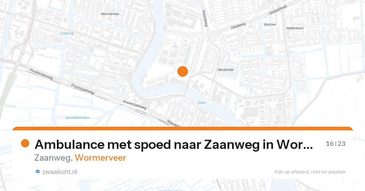 Ambulance met spoed naar Zaanweg in Wormerveer — 15 jun 2026