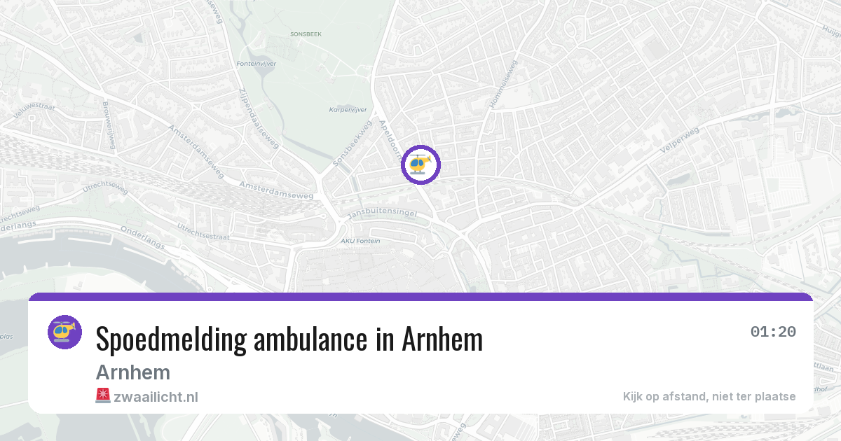 Spoedmelding ambulance in Arnhem — 5 jun 2026