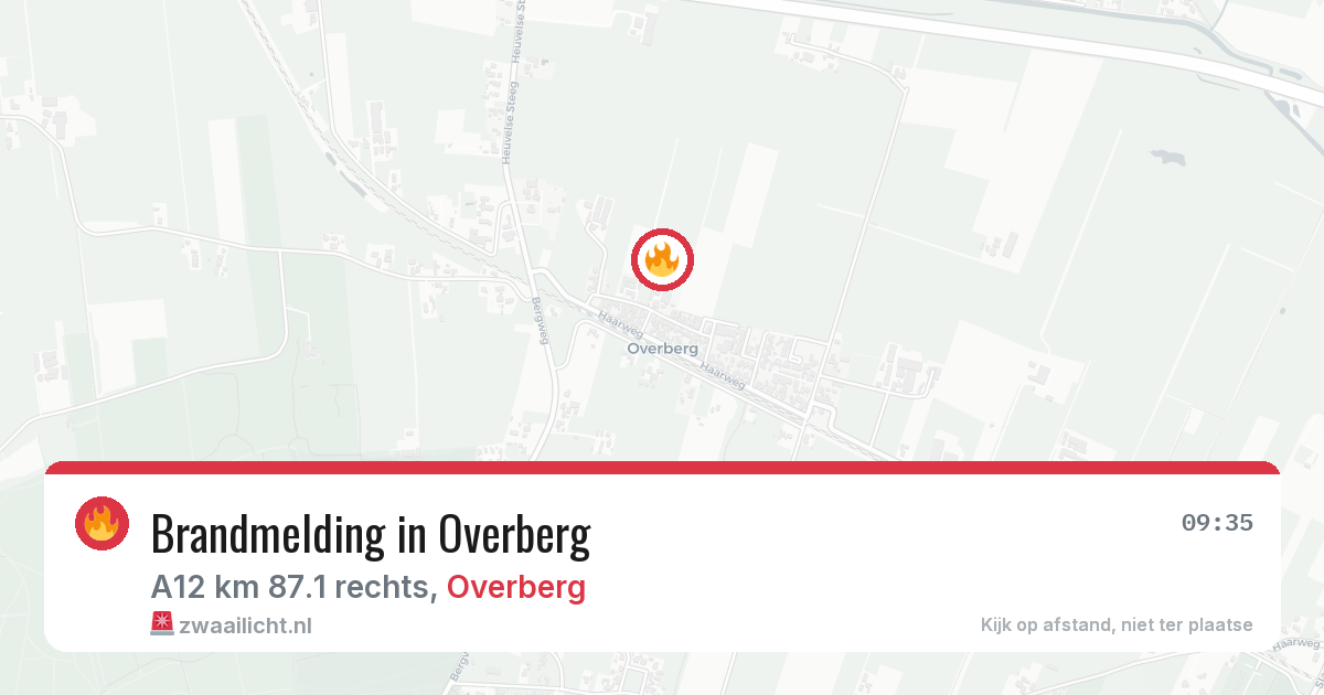 Brandmelding in Overberg — 23 mrt 2026