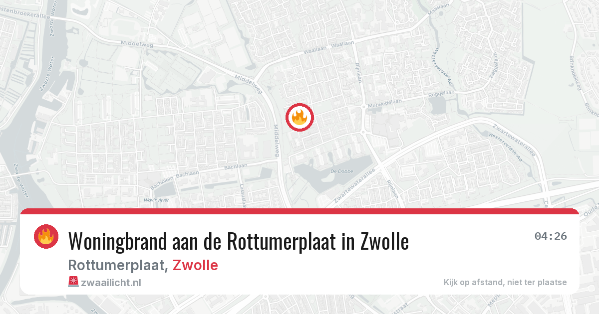 Woningbrand aan de Rottumerplaat in Zwolle — 31 mrt 2026