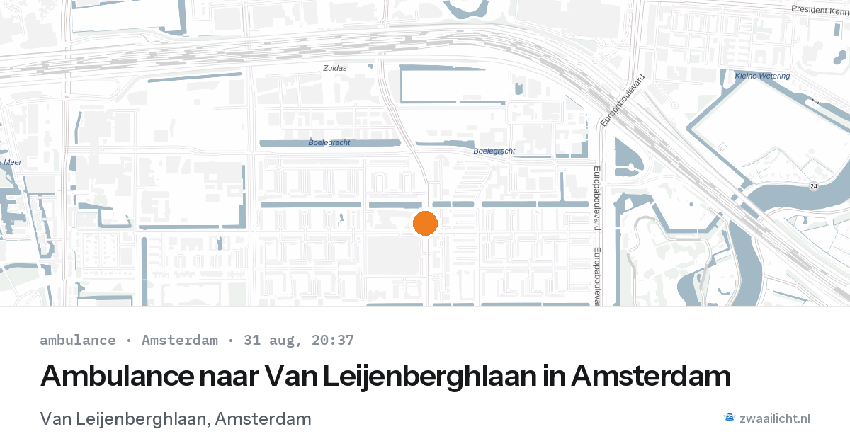 Ambulance naar Van Leijenberghlaan in Amsterdam — 31 aug 2026