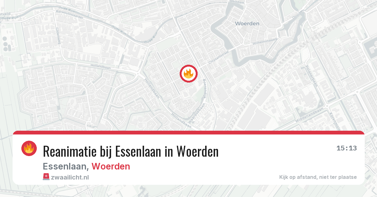 Reanimatie bij Essenlaan in Woerden — 15 jun 2026