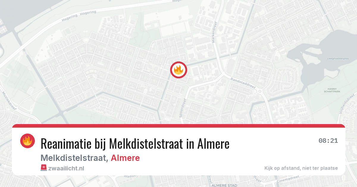 Reanimatie bij Melkdistelstraat in Almere — 11 mei 2026