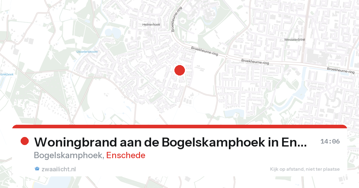 Woningbrand aan de Bogelskamphoek in Enschede — 28 aug 2026