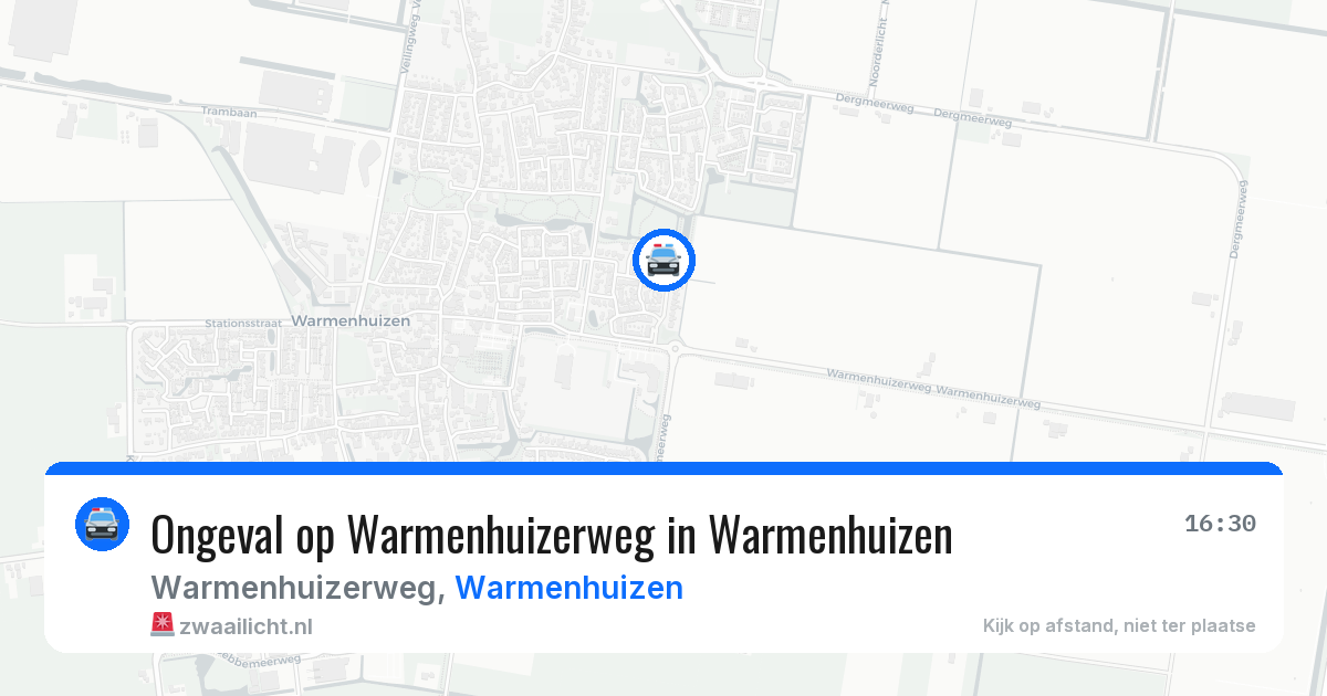Ongeval op Warmenhuizerweg in Warmenhuizen — 6 mei 2026
