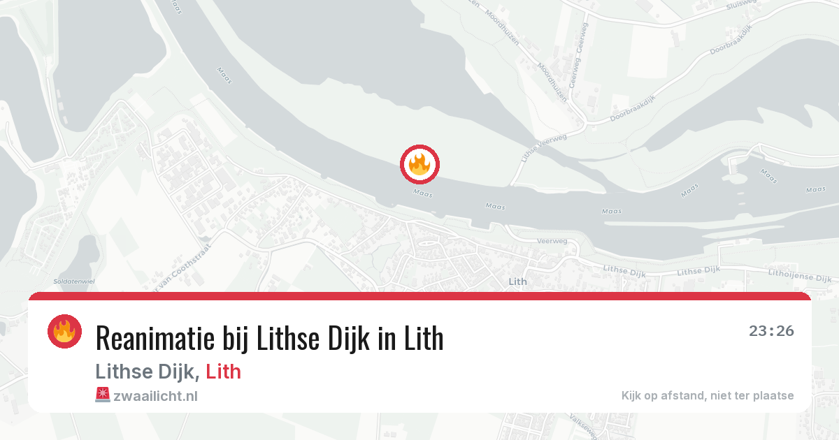 Reanimatie bij Lithse Dijk in Lith — 19 jun 2026