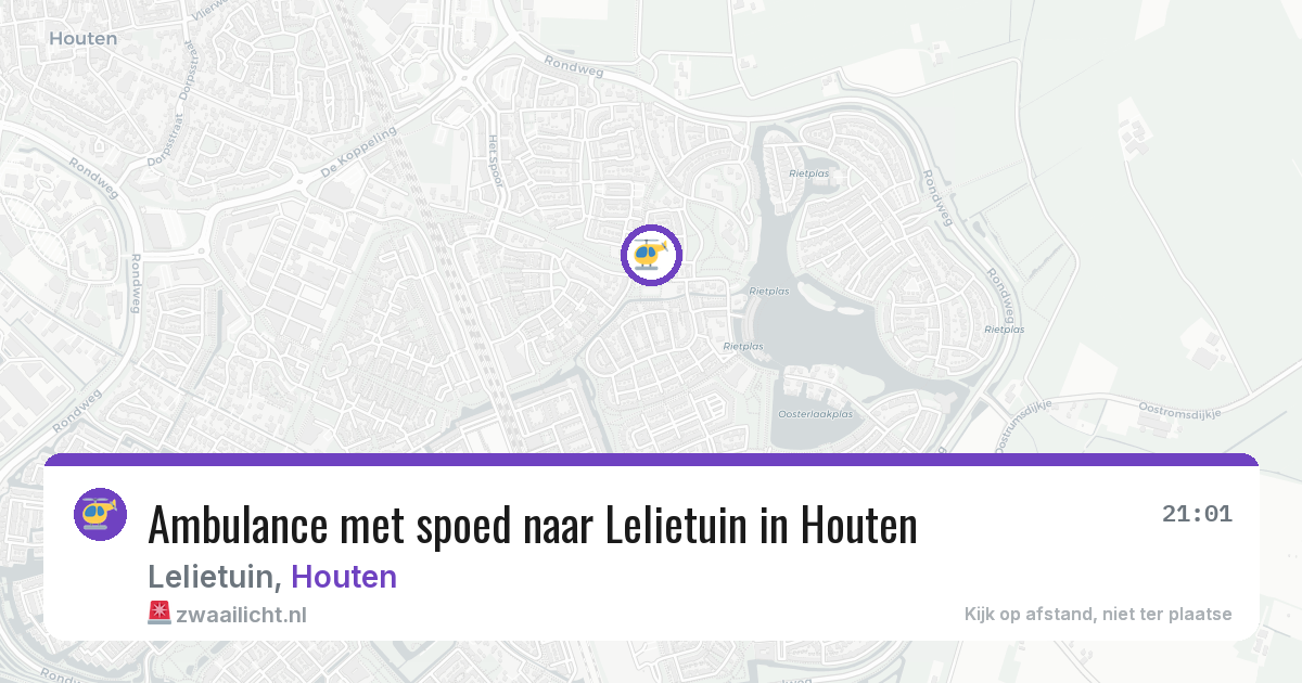 Ambulance met spoed naar Lelietuin in Houten — 25 jul 2026