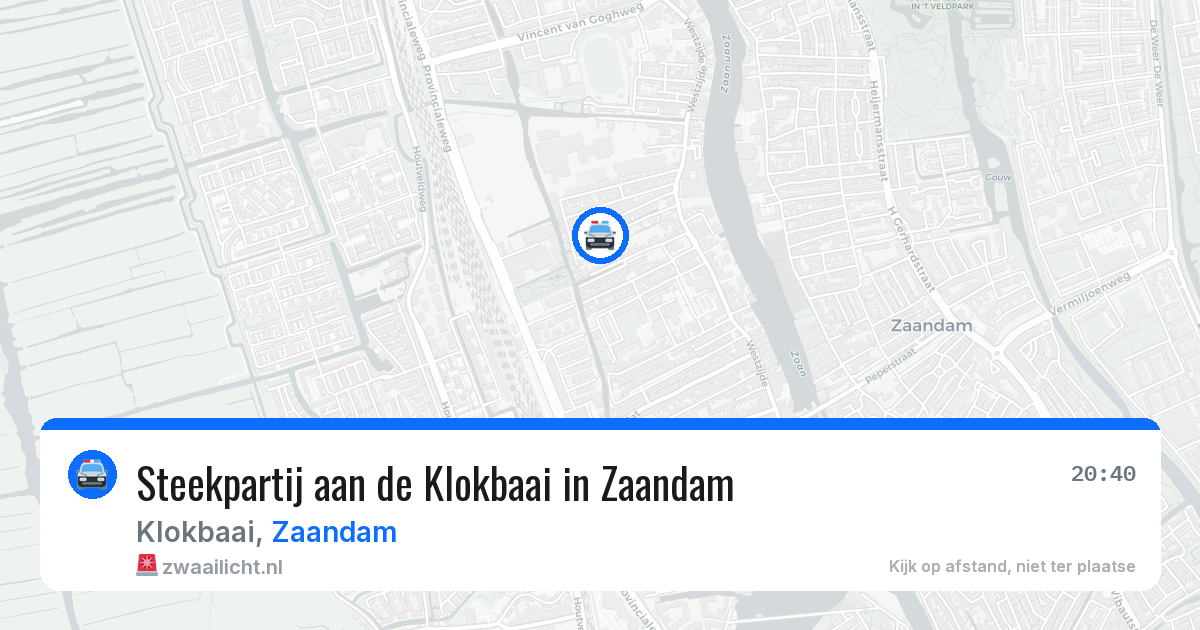 Steekpartij aan de Klokbaai in Zaandam — 4 mei 2026