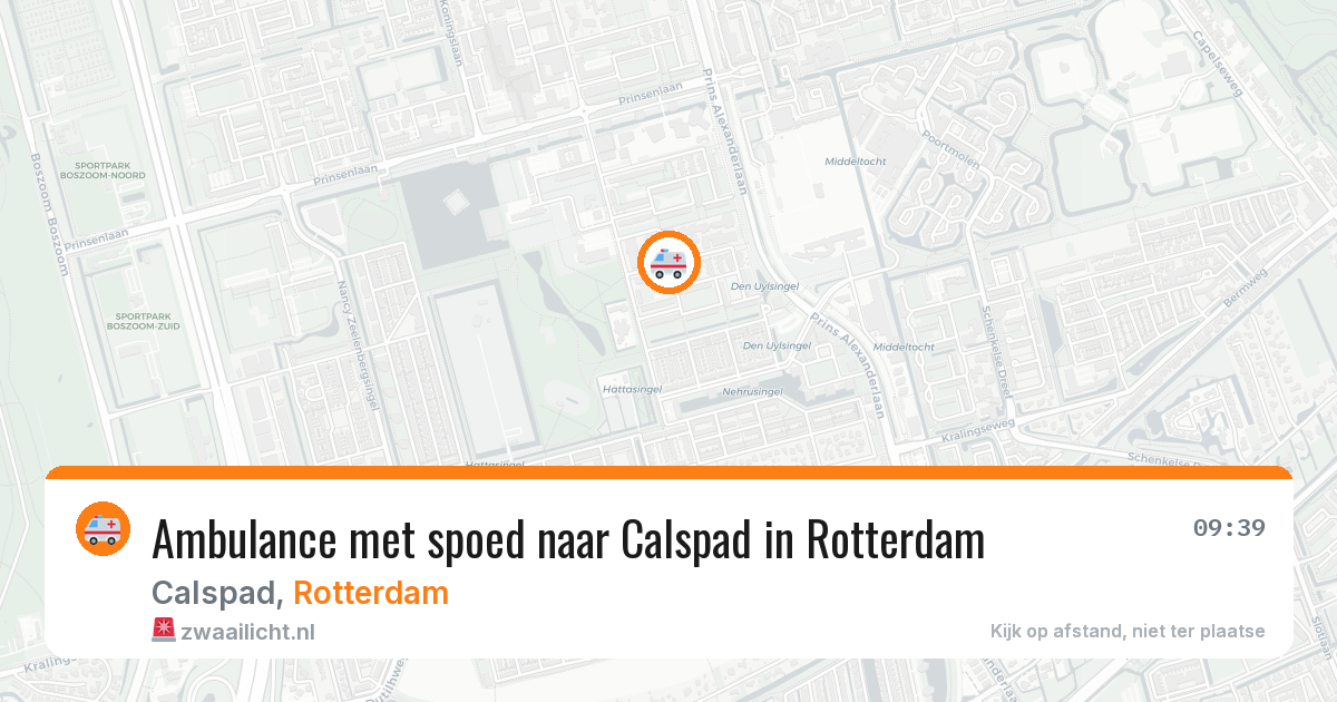 Ambulance met spoed naar Calspad in Rotterdam — 2 aug 2026
