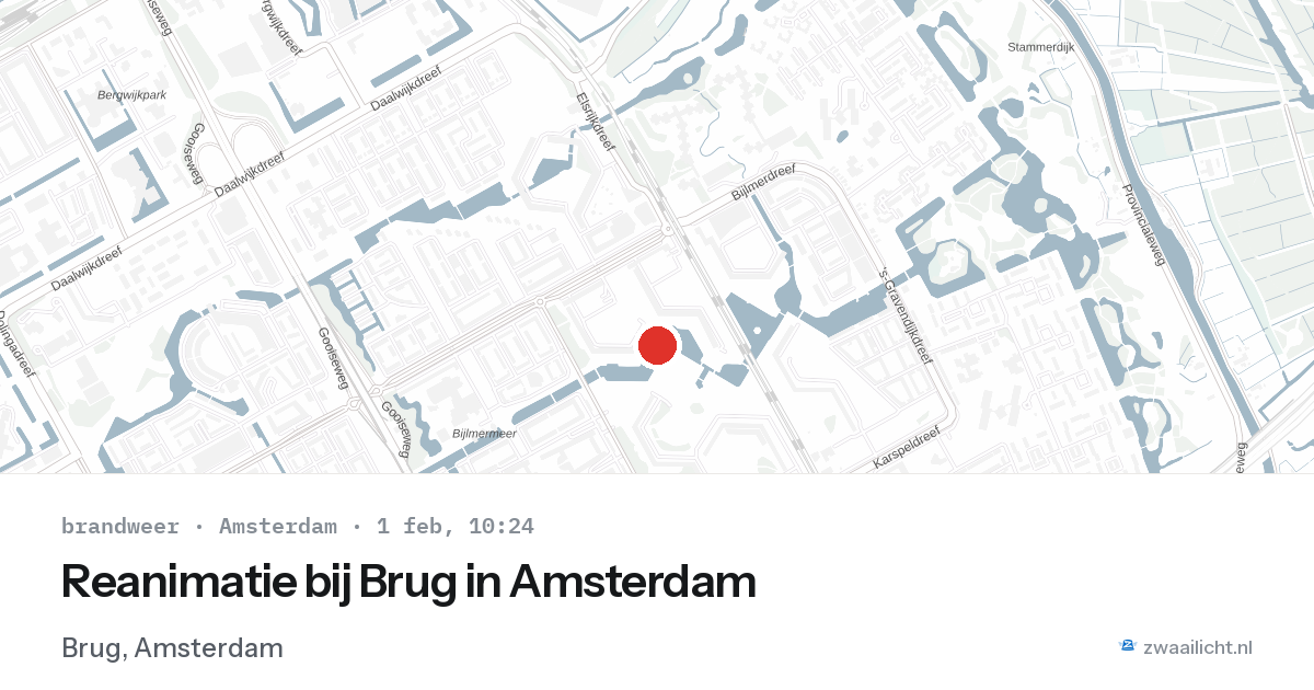 Reanimatie bij Brug in Amsterdam — 1 feb 2026