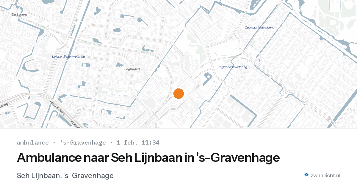 Ambulance naar Seh Lijnbaan in 's-Gravenhage — 1 feb 2026