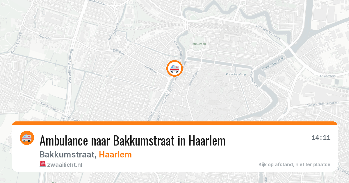 Ambulance naar Bakkumstraat in Haarlem — 6 jul 2026