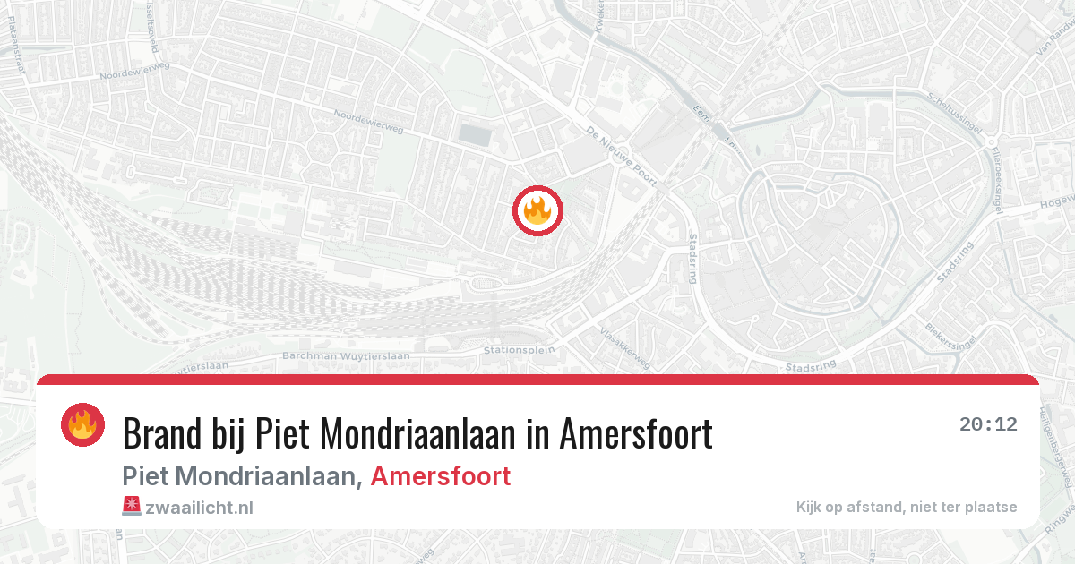 Brand bij Piet Mondriaanlaan in Amersfoort — 14 jun 2026
