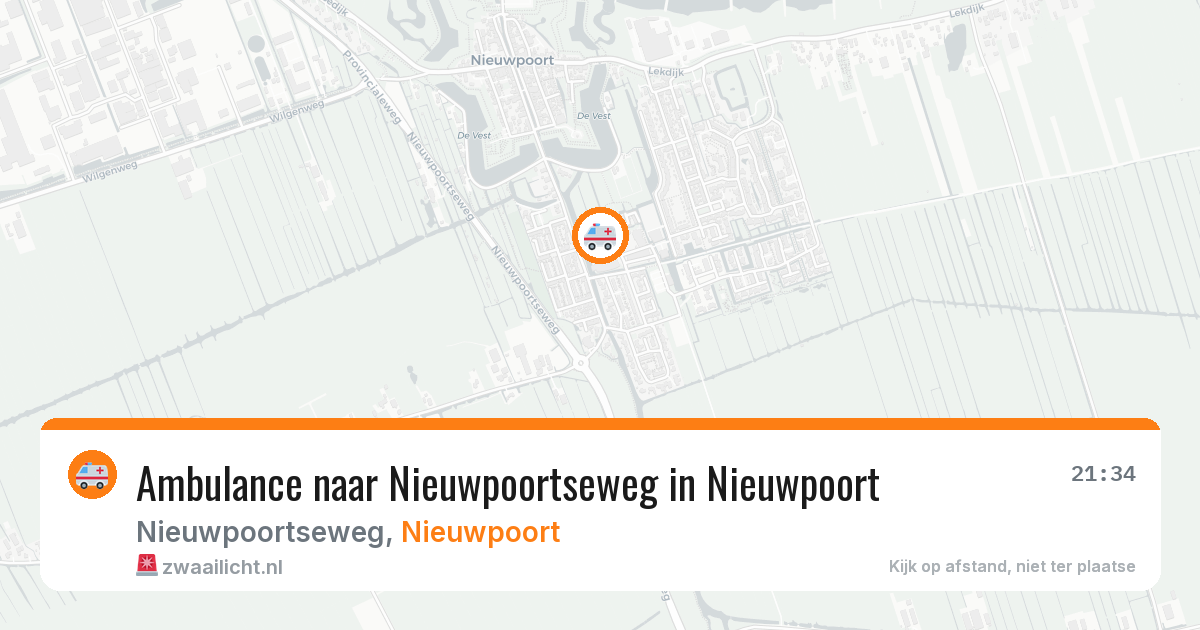 Ambulance naar Nieuwpoortseweg in Nieuwpoort — 27 apr 2026