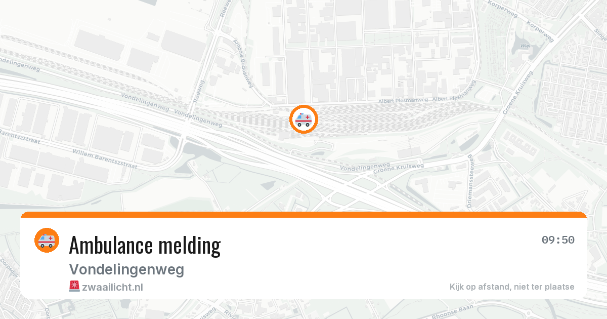 Ambulance naar Vondelingenweg in 3196KK — 8 mei 2026
