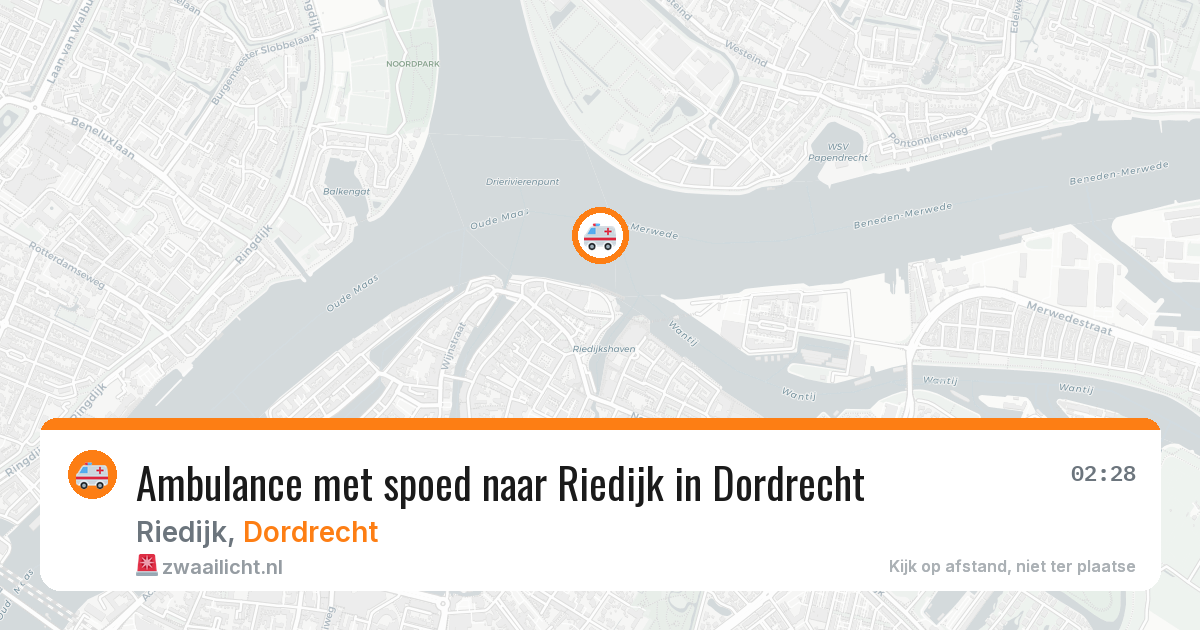 Ambulance met spoed naar Riedijk in Dordrecht — 30 apr 2026