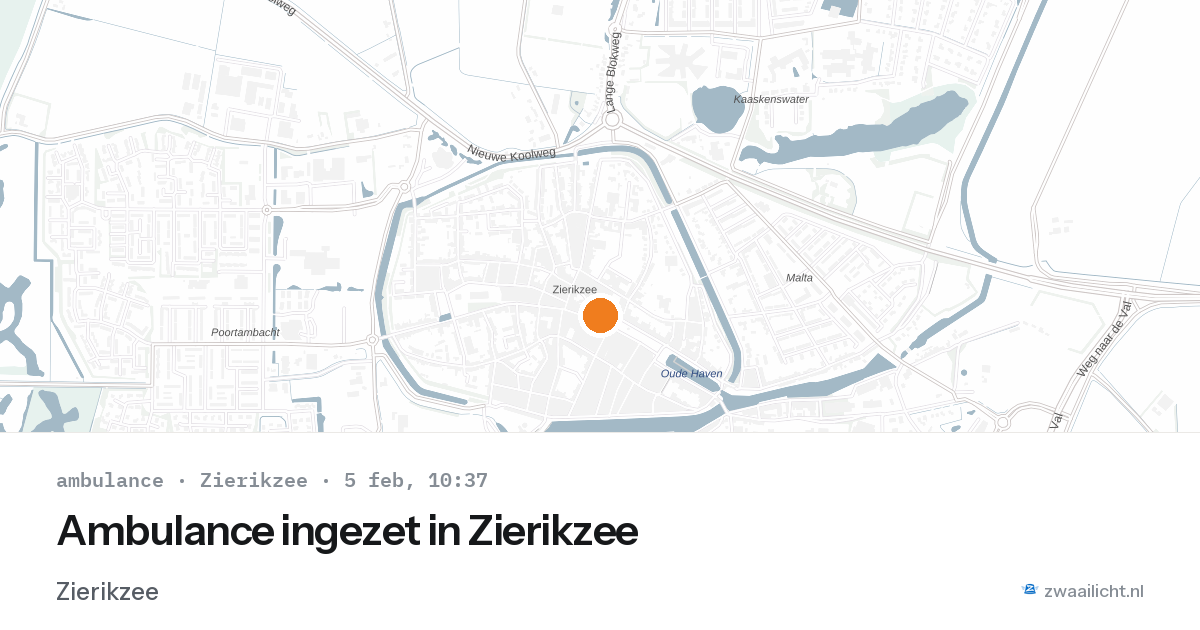 Ambulance ingezet in Zierikzee — 5 feb 2026