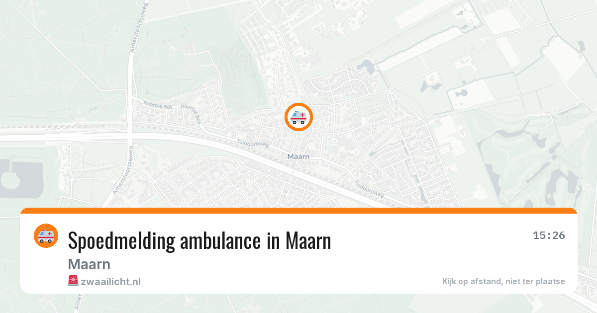 Spoedmelding ambulance in Maarn — 31 jul 2026