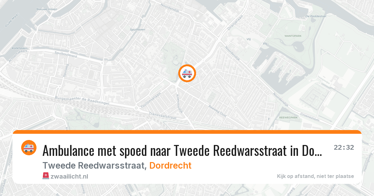 Ambulance met spoed naar Tweede Reedwarsstraat in Dordrecht — 9 jul 2026