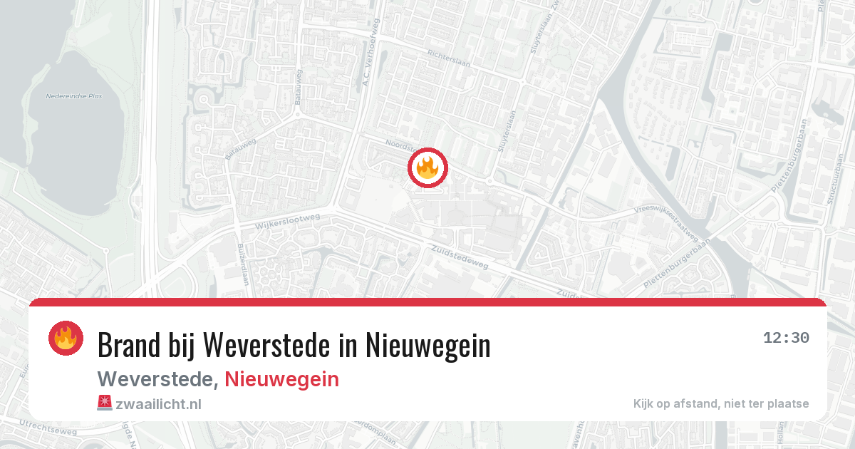 Brand bij Weverstede in Nieuwegein — 14 aug 2026
