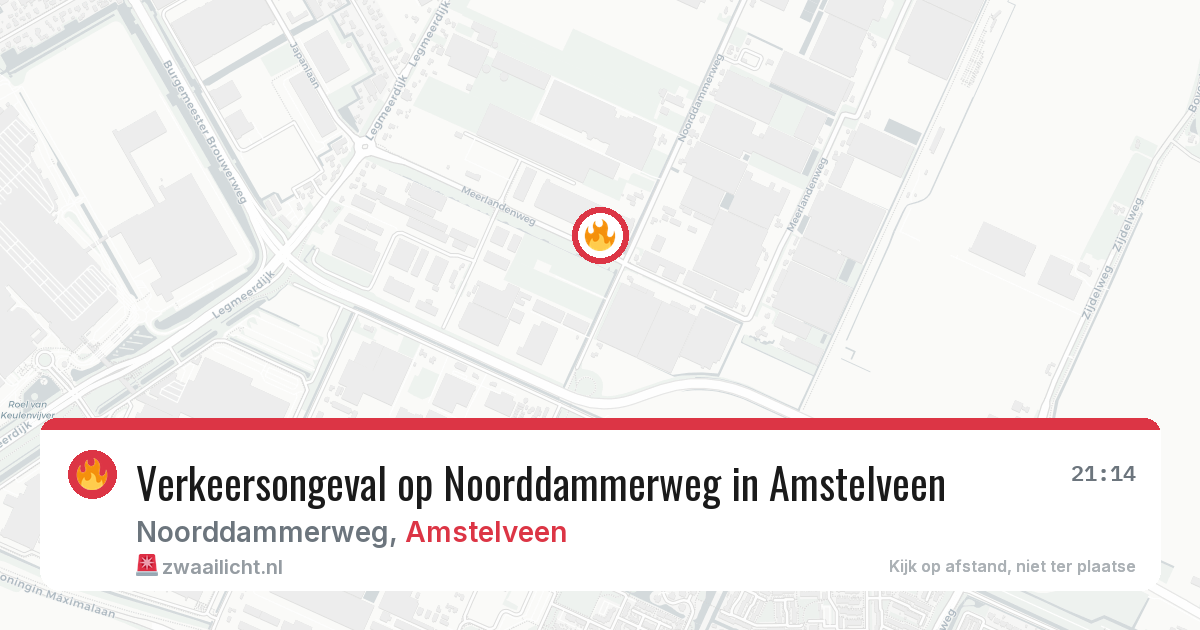 Verkeersongeval op Noorddammerweg in Amstelveen — 25 jun 2026