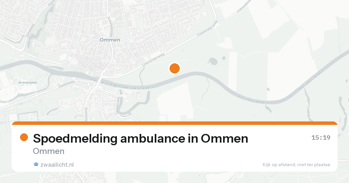 Spoedmelding ambulance in Ommen — 13 aug 2026