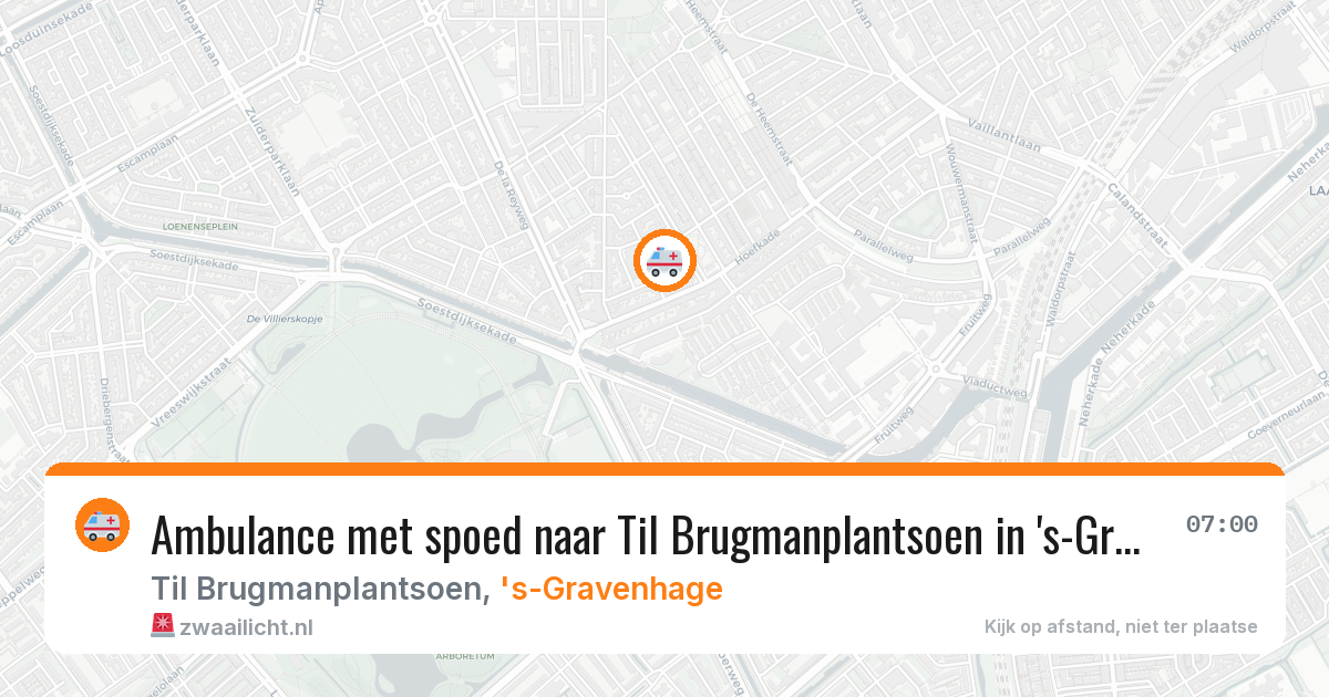 Ambulance met spoed naar Til Brugmanplantsoen in 's-Gravenhage — 20 jun 2026