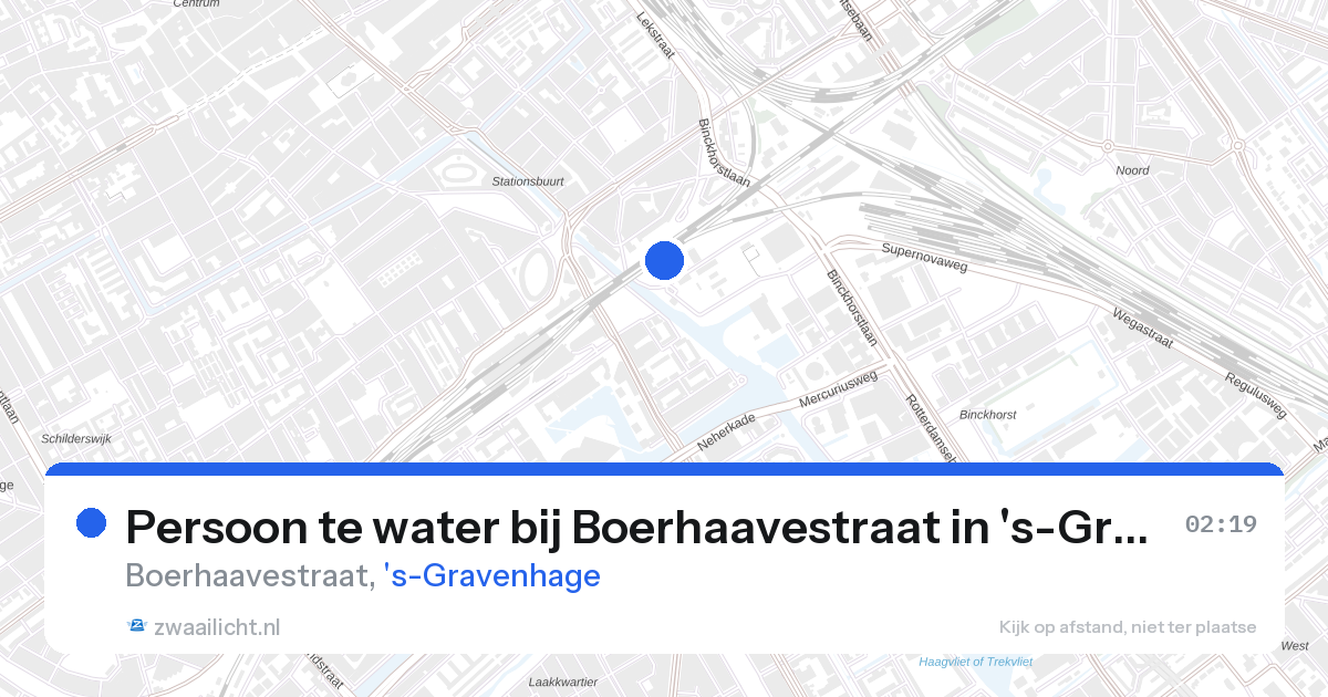 Persoon te water bij Boerhaavestraat in 's-Gravenhage — 27 aug 2026