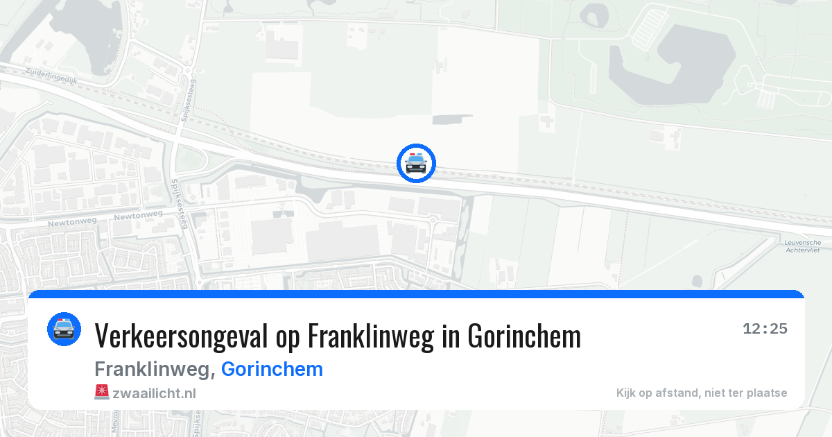 Verkeersongeval op Franklinweg in Gorinchem — 26 mei 2026